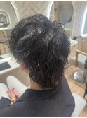 メンズウルフツイストスパイラルパーマ