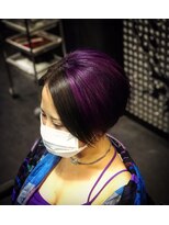 ゾーマ(ZOUMA) ショートボブ　原色カラー紫
