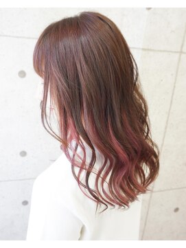 ヘアテリア リュウ 大塚(hair teria ryu) ピンクブラウン×インナーカラーピンク