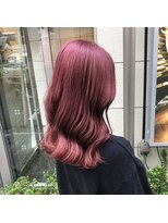 表参道roijir　ピンクバイオレット×波巻き仕上げ