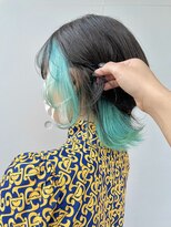 カリーナコークス 原宿 渋谷(Carina COKETH)&nbsp;インナーカラー/水色/ダブルカラー/ウルフカット/オージュア