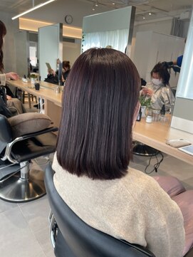 ガリカ 渋谷(Gallica) 【小岩井美希】大人透明感暗髪ラベンダーグレー/ブリーチなし