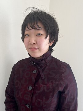 シェノン 西梅田(CHAINON) グレーベージュ/レイヤーロング/黒髪/前髪パーマ