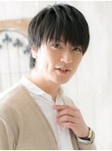 黒髪ナチュラルウルフで爽やかさUP！無造作ショートf与野