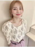ベージュグレー黒髪レイヤーくびれヘア小顔10代20代30代40代