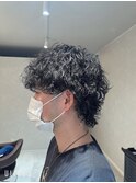 ウルフベース。波巻きパーマ