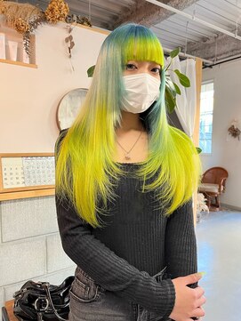 空 【kazuki】ハイトーン/アイスグリーン×イエロー