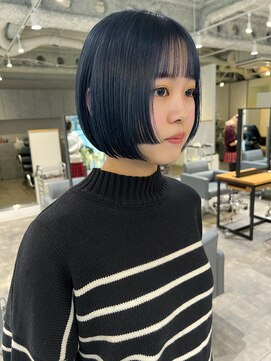 カフ(CAF) CAF松本/あのちゃんボブ/ネイビーブルー/大阪/心斎橋