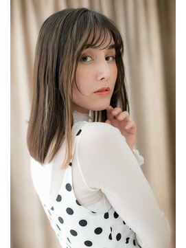 モッズヘア 越谷(mod's hair) デザインカラーハイライト前下がりセミディY越谷20代30代40代