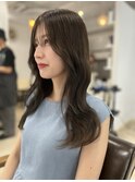 黒髪カタログボブウルフネビージュ小顔に見せるヘアワンレン