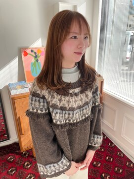 ヘアーアイスカルテット(HAIR ICI QUARTET) くびレイヤーエモージュ小顔カットシースルーバング大人ガーリー