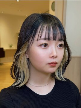 松本平太郎美容室 吉祥寺パートファイブ(PART5) 【イヤリングカラー×イノアブルーブラック/30代40代50代60代】