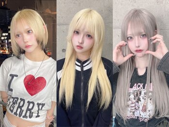 インク 渋谷(INK.)の写真/どこよりも可愛くなれる！初めてのブリーチカラー、ウルフカットはINK.にお任せ！[渋谷駅/学割U24/韓国]