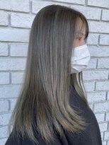 オーガニックエコ 川越(organic+eco)&nbsp;夏カラー◎オリーブベージュハイライト×ロングレイヤー