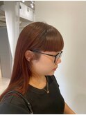重め個性派バンクハイトーンダブルカラー艶感暖色カシスピンク