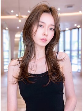 イオ 本厚木(io) 20代30代顔まわりレイヤーカット/マロンベージュ