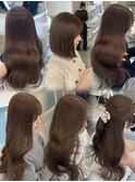柔らかベージュ/ブリーチなしダブルカラー