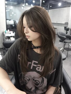 ラベル 渋谷(LAVEL) レイヤーカット×オリーブグレージュ