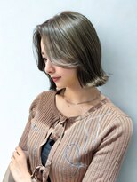 ヘアーサロン ラフリジー(Loufreasy)&nbsp;オリーブカラーで大人っぽボブ