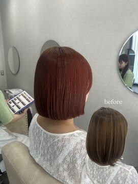 ソア 並木坂(Soa) 20代/韓国ボブ/レイヤーカット/タッセルボブ/チェリーレッド