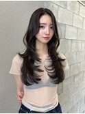 松尾菫菜/レイヤーカット/ハッシュカット/韓国ヘア