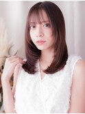 ハイレイヤーエアストレートミルクブラウンブリーチなし20代a