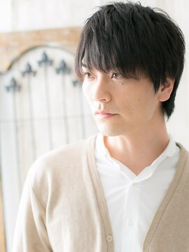 グルーミングサロン バーバー キャッスル 北浦和西口(Grooming salon Barber Castle) 社会人アッシュブラック清潔感ビジネス王道メンズカット20代b1