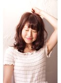セミロングゆるやかウェーブ