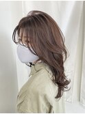 韓国風レイヤースタイルくびれヘア　ショコラアッシュ
