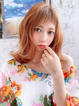 ウィズ 八千代緑ヶ丘店(Wiz) 外はね煉獄オレンジヘア