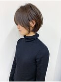 【mee.】ハセガワヒトシ ブラウンベージュ長め大人ショート