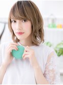 【macaron】フェミニティ☆ヌーディベージュの鎖骨ミディアム♪a