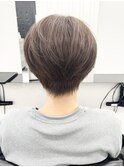 #ハッシュカット#グレージュ#デザインカラー#ツートンカラー黒髪