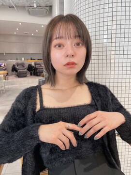 アンアミ キチジョウジ(Un ami Kichijoji) オリーブグレージュ×ストレートボブ ○堀越太真樹