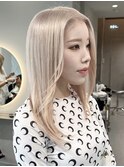 ミルクティーベージュダブルカラーインナーカラーハイライト