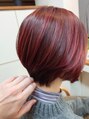 あだち美容室 アンフローリア(en fleurir) ハイライト×オンカラーピンク