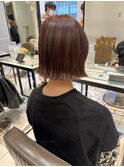 ボブ　外はね　切りっぱなし　【銀座】福田