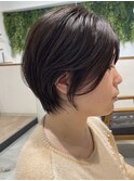 ●前下がりショートボブハンサムショートカットカラーパーマケア