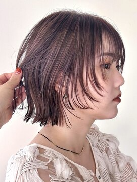 シスタ(SISTA) フェイスレイヤーボブくびれボブピンクブラウン【自由が丘】