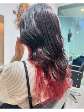 ラカン(racan) インナーカラーチェリーレッド