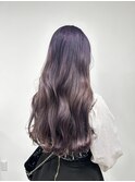 ラベンダーデザインカラー×20代オシャレゆる巻きロング