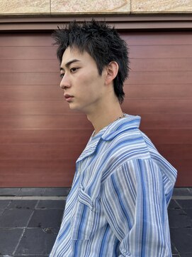 ヒュージ 表参道(huge) くせ毛風ニュアンスパーマ/メンズカット/眉毛/刈り上げなし