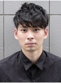 マッシュパーマ/スペインカールニュアンスパーマ/ダークアッシュ