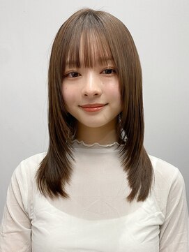 エトラ 渋谷店(etora) 小顔 前髪 レイヤーカット ホワイトグレージュ"