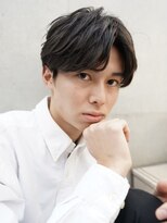 センターパートニュアンスパーマ
