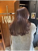 ブリーチなしミルクティーブラウン顔周りレイヤーカット韓国ヘア