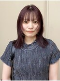 ブリーチなしダブルカラー暖色ピンクパープルレッド/akane