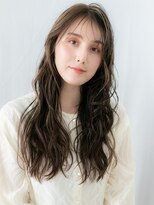 モッズヘア 越谷(mod's hair) 前髪パーマ暖色系カラーエアリーウェーブ//越谷10代20代30代