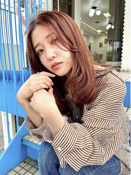 ロマーリ 岡山店(LOMARLIE) ロングレイヤー_暖色ブリーチしないダブルカラ