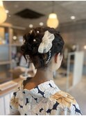 ふわふわシニヨン浴衣アレンジ